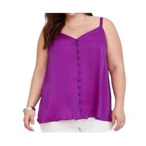 BOGO $5 Torrid Fuschia/Purple Satin Button Cami